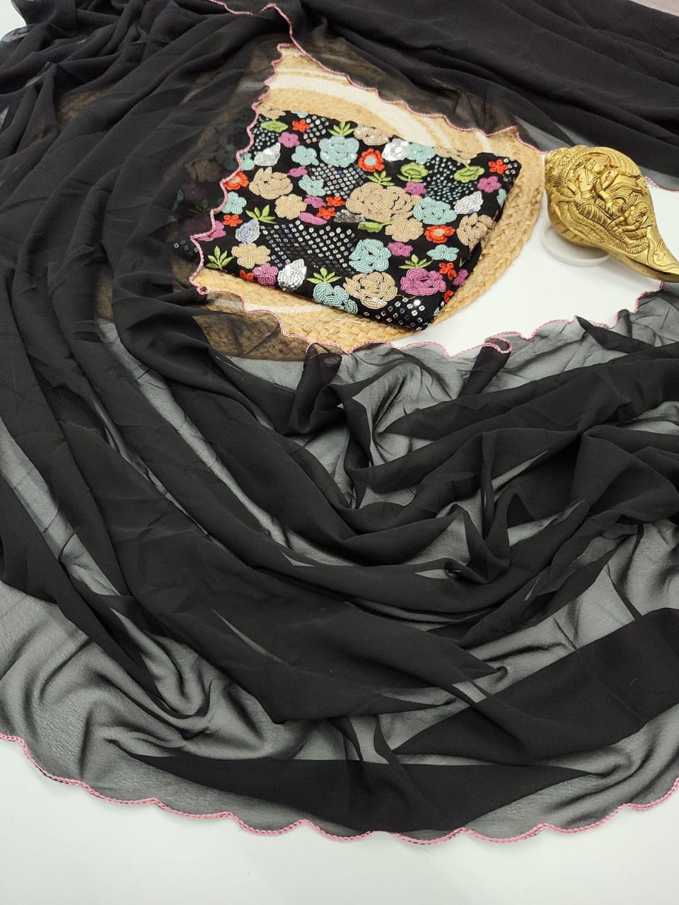 Feni 3 By Krishi Designer Georgette Party Wear sarees Wholesale Market In Surat